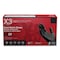 Ammex X3, Disposable Gloves, 3 mil Palm, Nitrile, Powder-Free, L, 1000 PK, Black BX346100 - alternate 4
